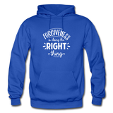 Forgiveness Is Doing The Right Thing W Gildan Heavy Blend Adult Hoodie - royal blue