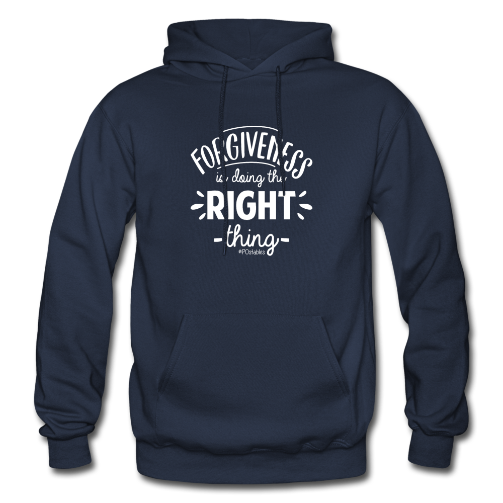 Forgiveness Is Doing The Right Thing W Gildan Heavy Blend Adult Hoodie - navy
