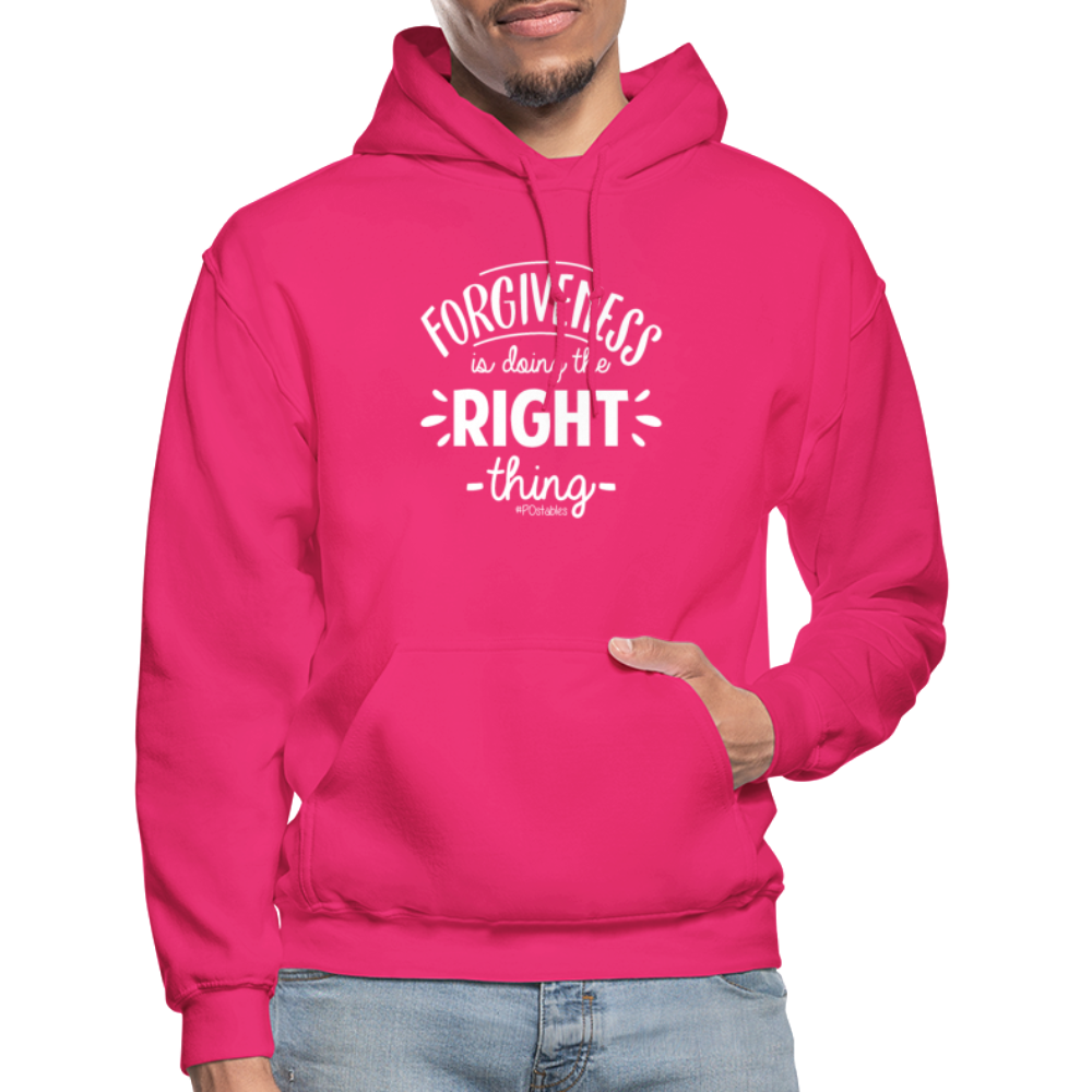Forgiveness Is Doing The Right Thing W Gildan Heavy Blend Adult Hoodie - fuchsia
