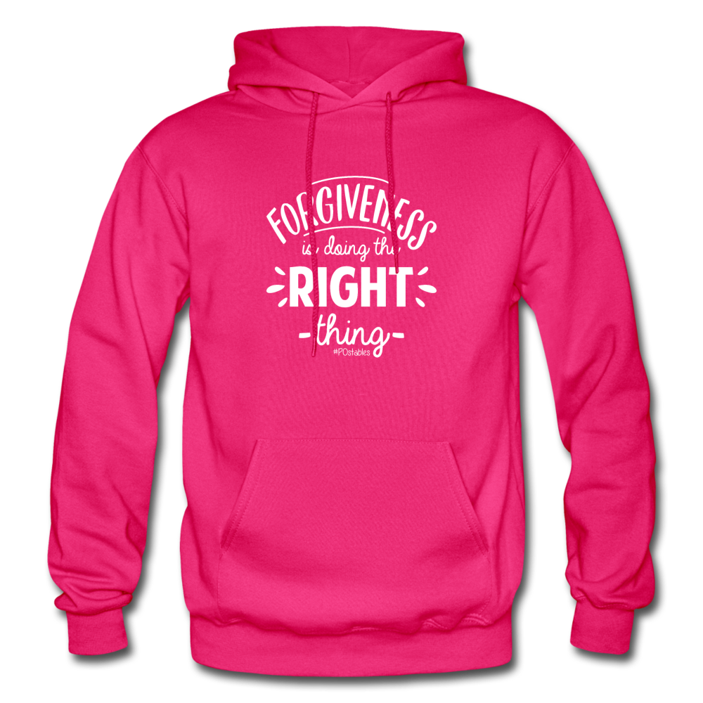 Forgiveness Is Doing The Right Thing W Gildan Heavy Blend Adult Hoodie - fuchsia