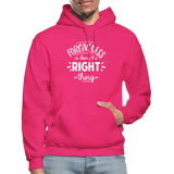 Forgiveness Is Doing The Right Thing W Gildan Heavy Blend Adult Hoodie - fuchsia