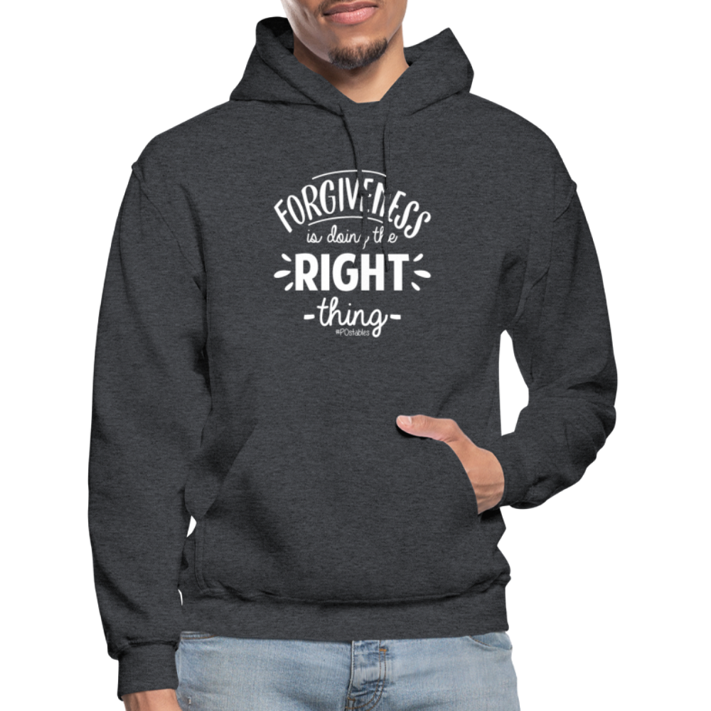 Forgiveness Is Doing The Right Thing W Gildan Heavy Blend Adult Hoodie - charcoal grey