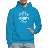Forgiveness Is Doing The Right Thing W Gildan Heavy Blend Adult Hoodie - turquoise