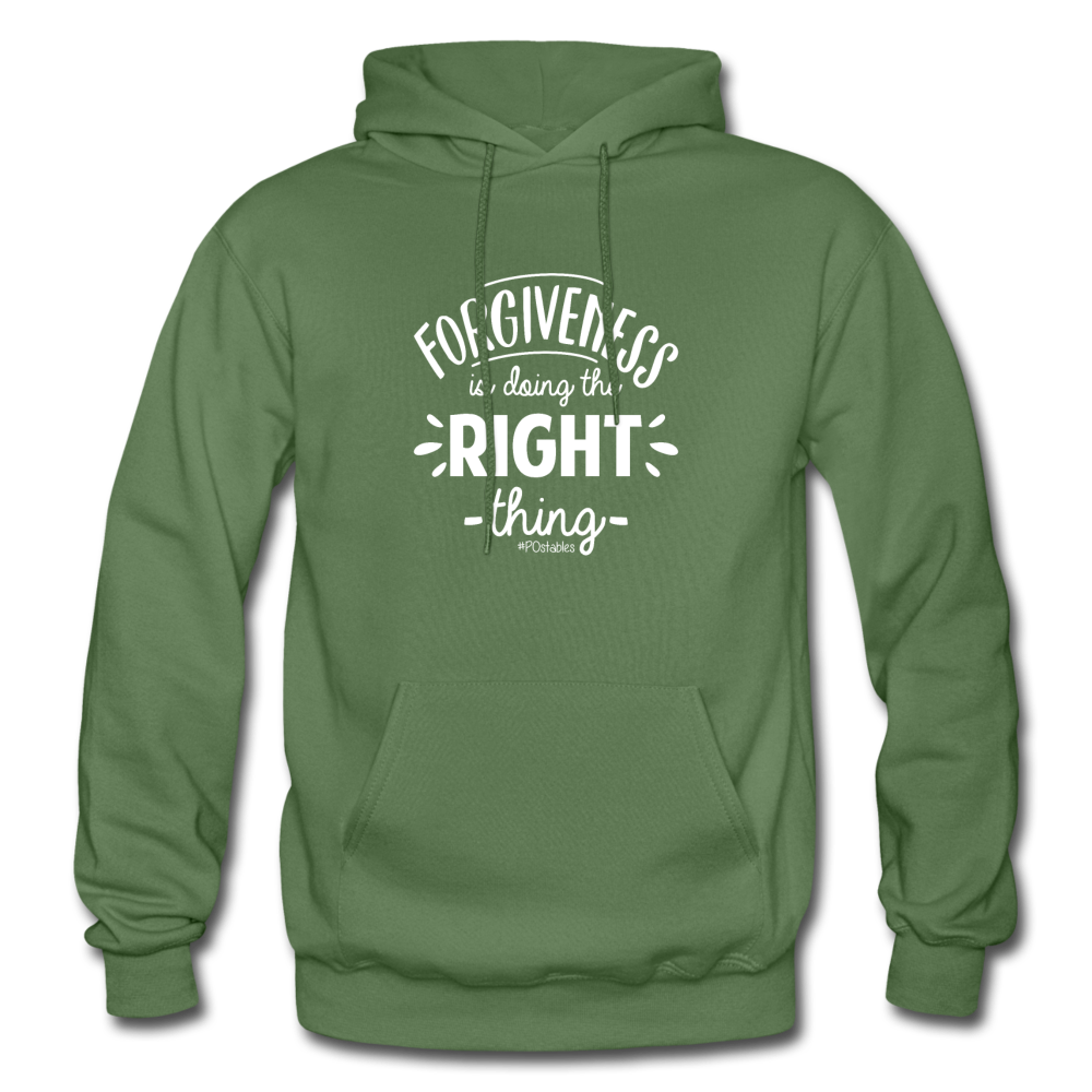 Forgiveness Is Doing The Right Thing W Gildan Heavy Blend Adult Hoodie - military green