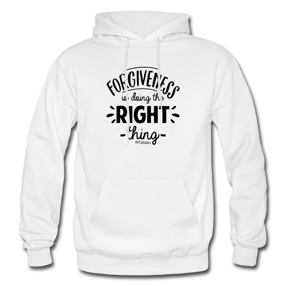 Forgiveness Is Doing The Right Thing B Gildan Heavy Blend Adult Hoodie - white