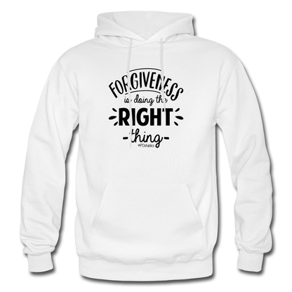 Forgiveness Is Doing The Right Thing B Gildan Heavy Blend Adult Hoodie - white