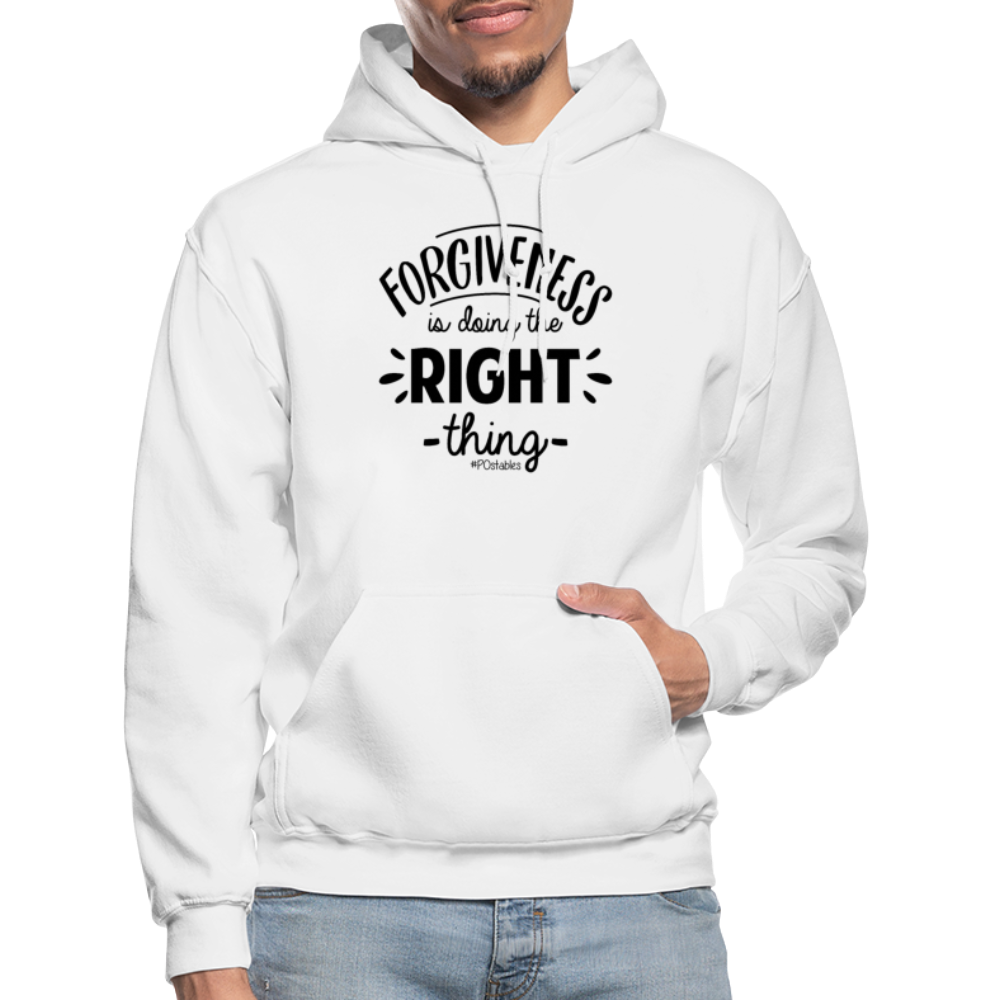 Forgiveness Is Doing The Right Thing B Gildan Heavy Blend Adult Hoodie - white