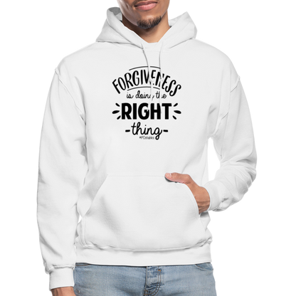 Forgiveness Is Doing The Right Thing B Gildan Heavy Blend Adult Hoodie - white