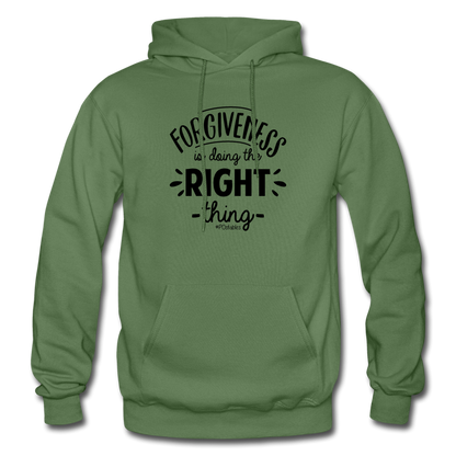 Forgiveness Is Doing The Right Thing B Gildan Heavy Blend Adult Hoodie - military green