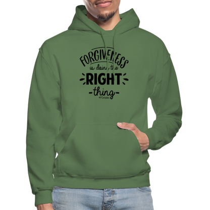 Forgiveness Is Doing The Right Thing B Gildan Heavy Blend Adult Hoodie - military green