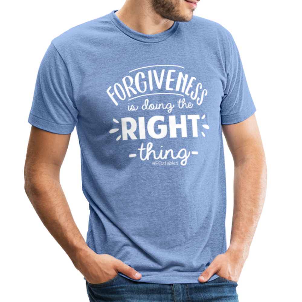 Forgiveness Is Doing The Right Thing W Unisex Tri-Blend T-Shirt - heather Blue