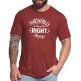 Forgiveness Is Doing The Right Thing W Unisex Tri-Blend T-Shirt - heather cranberry