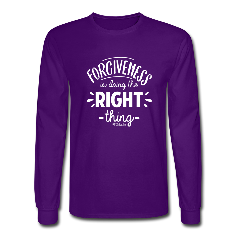 Forgiveness Is Doing The Right Thing W Men's Long Sleeve T-Shirt - purple