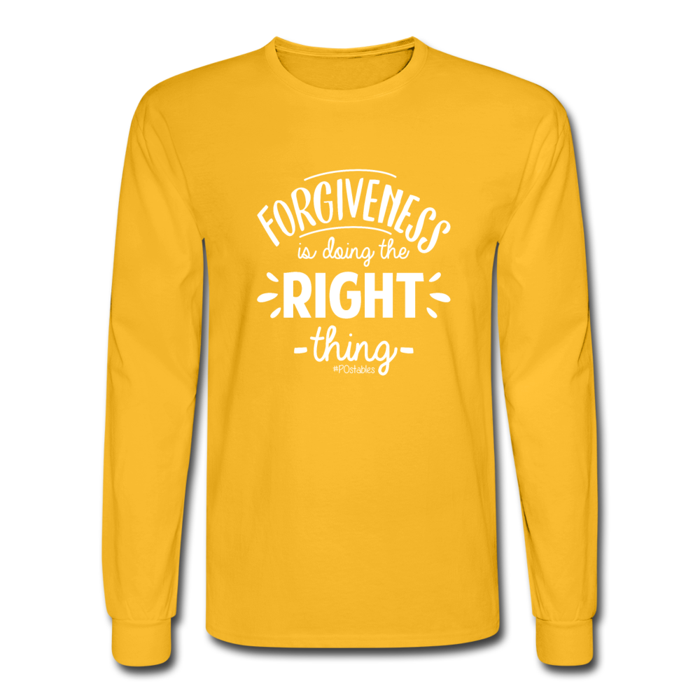 Forgiveness Is Doing The Right Thing W Men's Long Sleeve T-Shirt - gold