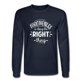Forgiveness Is Doing The Right Thing W Men's Long Sleeve T-Shirt - navy