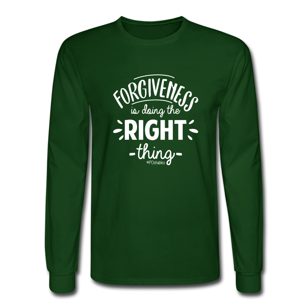Forgiveness Is Doing The Right Thing W Men's Long Sleeve T-Shirt - forest green