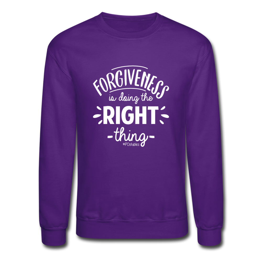 Forgiveness Is Doing The Right Thing W Crewneck Sweatshirt - purple