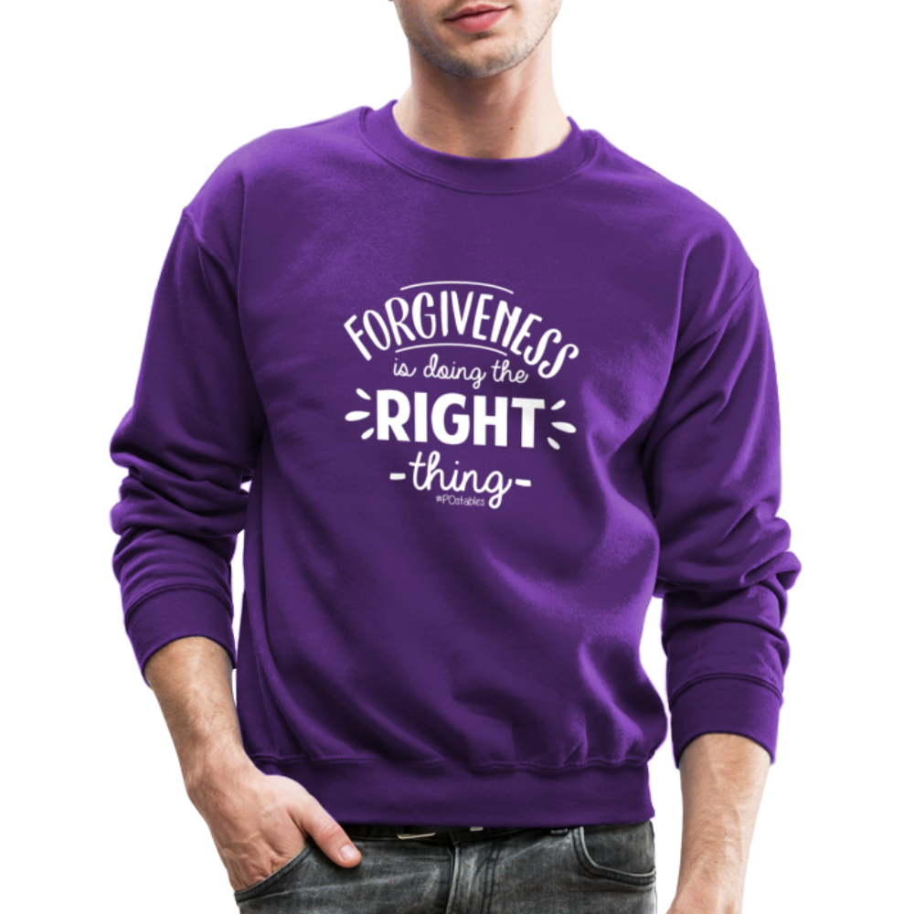 Forgiveness Is Doing The Right Thing W Crewneck Sweatshirt - purple