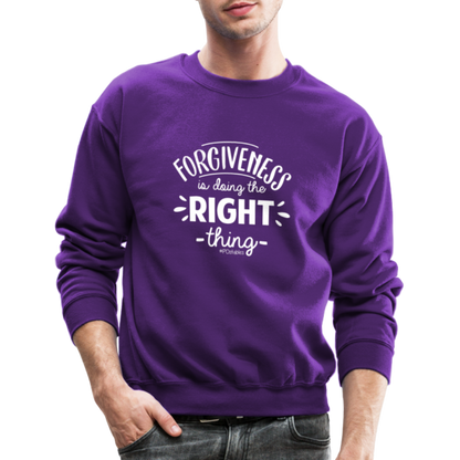 Forgiveness Is Doing The Right Thing W Crewneck Sweatshirt - purple