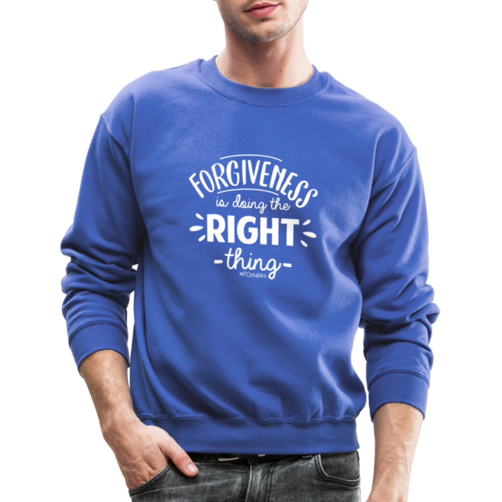 Forgiveness Is Doing The Right Thing W Crewneck Sweatshirt - royal blue