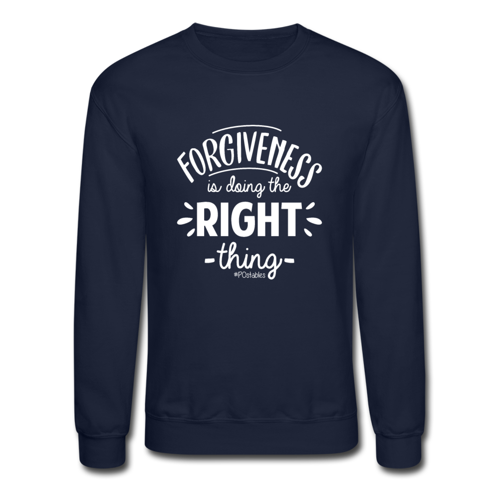 Forgiveness Is Doing The Right Thing W Crewneck Sweatshirt - navy