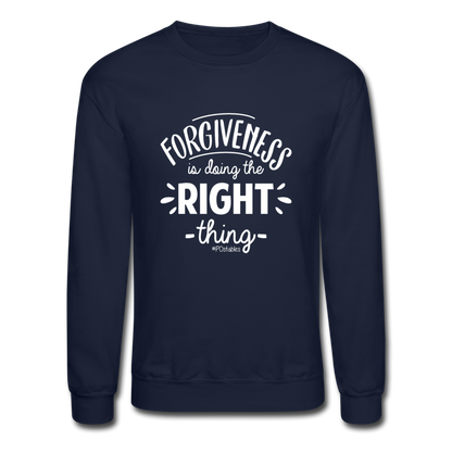 Forgiveness Is Doing The Right Thing W Crewneck Sweatshirt - navy