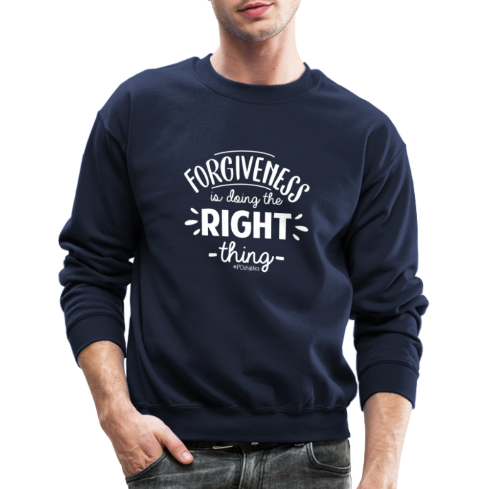 Forgiveness Is Doing The Right Thing W Crewneck Sweatshirt - navy