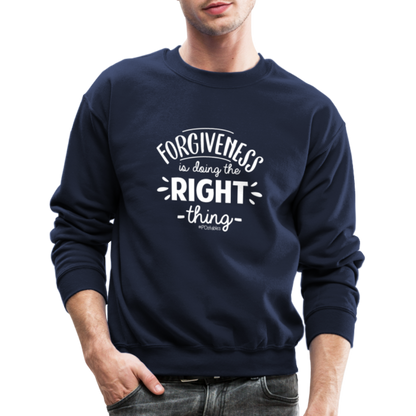 Forgiveness Is Doing The Right Thing W Crewneck Sweatshirt - navy