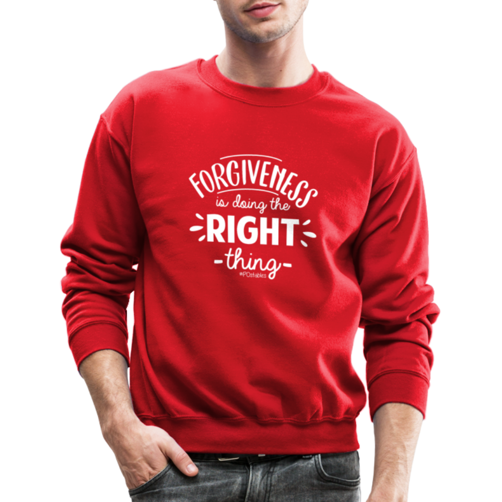 Forgiveness Is Doing The Right Thing W Crewneck Sweatshirt - red