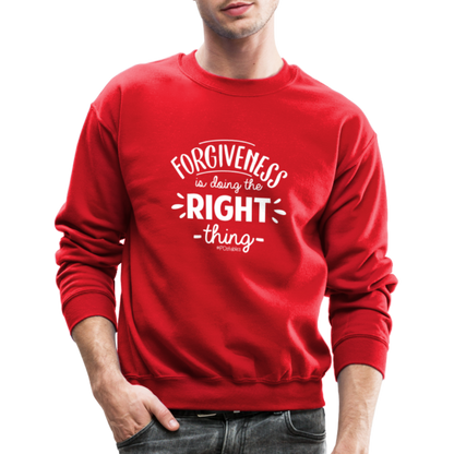 Forgiveness Is Doing The Right Thing W Crewneck Sweatshirt - red