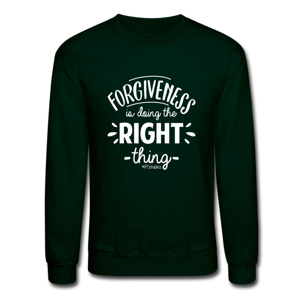 Forgiveness Is Doing The Right Thing W Crewneck Sweatshirt - forest green