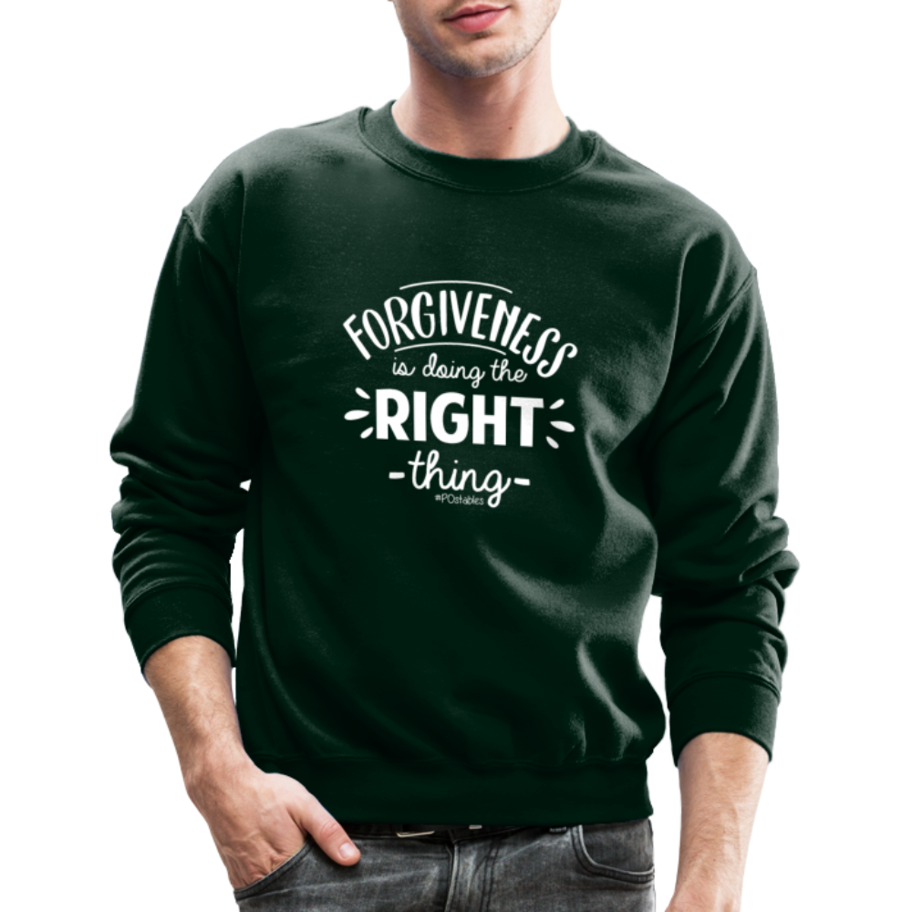 Forgiveness Is Doing The Right Thing W Crewneck Sweatshirt - forest green