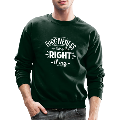 Forgiveness Is Doing The Right Thing W Crewneck Sweatshirt - forest green