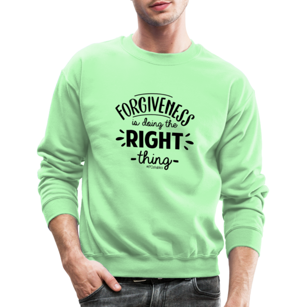 Forgiveness Is Doing The Right Thing B Crewneck Sweatshirt - lime