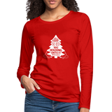 Perhaps The Rock Was Holding Onto It W Women's Premium Long Sleeve T-Shirt - red