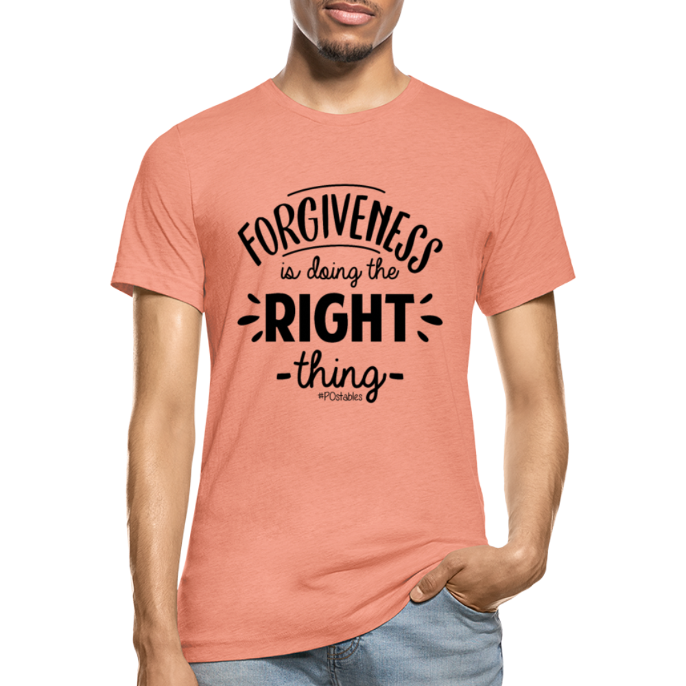 Forgiveness Is Doing The Right Thing B Unisex Heather Prism T-Shirt - heather prism sunset