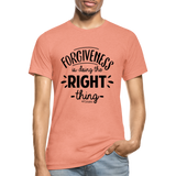 Forgiveness Is Doing The Right Thing B Unisex Heather Prism T-Shirt - heather prism sunset