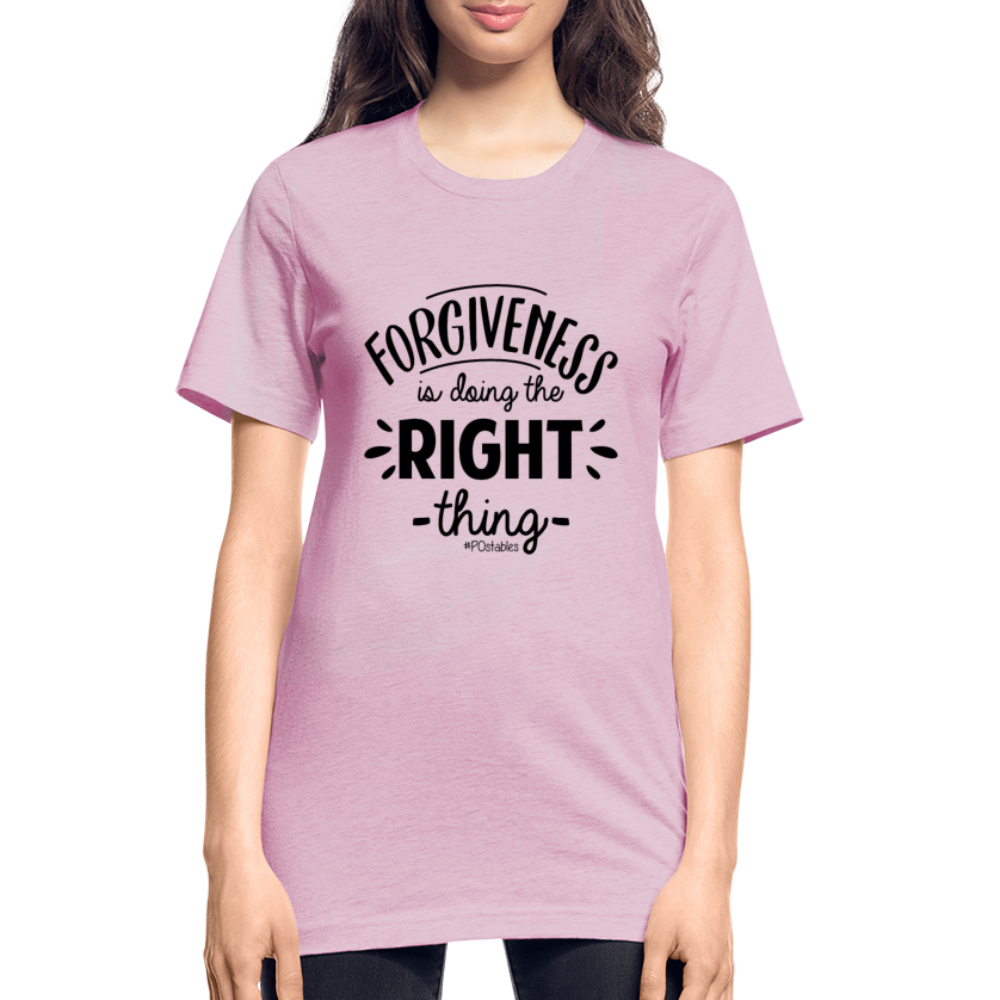 Forgiveness Is Doing The Right Thing B Unisex Heather Prism T-Shirt - heather prism lilac