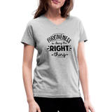 Forgiveness Is Doing The Right Thing B Women's V-Neck T-Shirt - gray