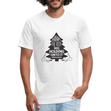 Perhaps The Rock Was Holding Onto It B Fitted Cotton/Poly T-Shirt by Next Level - white