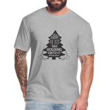 Perhaps The Rock Was Holding Onto It B Fitted Cotton/Poly T-Shirt by Next Level - heather gray