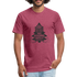 Perhaps The Rock Was Holding Onto It B Fitted Cotton/Poly T-Shirt by Next Level - heather burgundy