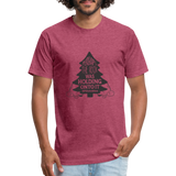 Perhaps The Rock Was Holding Onto It B Fitted Cotton/Poly T-Shirt by Next Level - heather burgundy