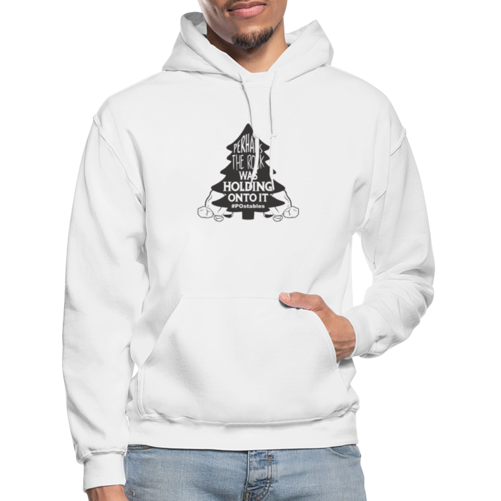 Perhaps The Rock Was Holding Onto It B Gildan Heavy Blend Adult Hoodie - white