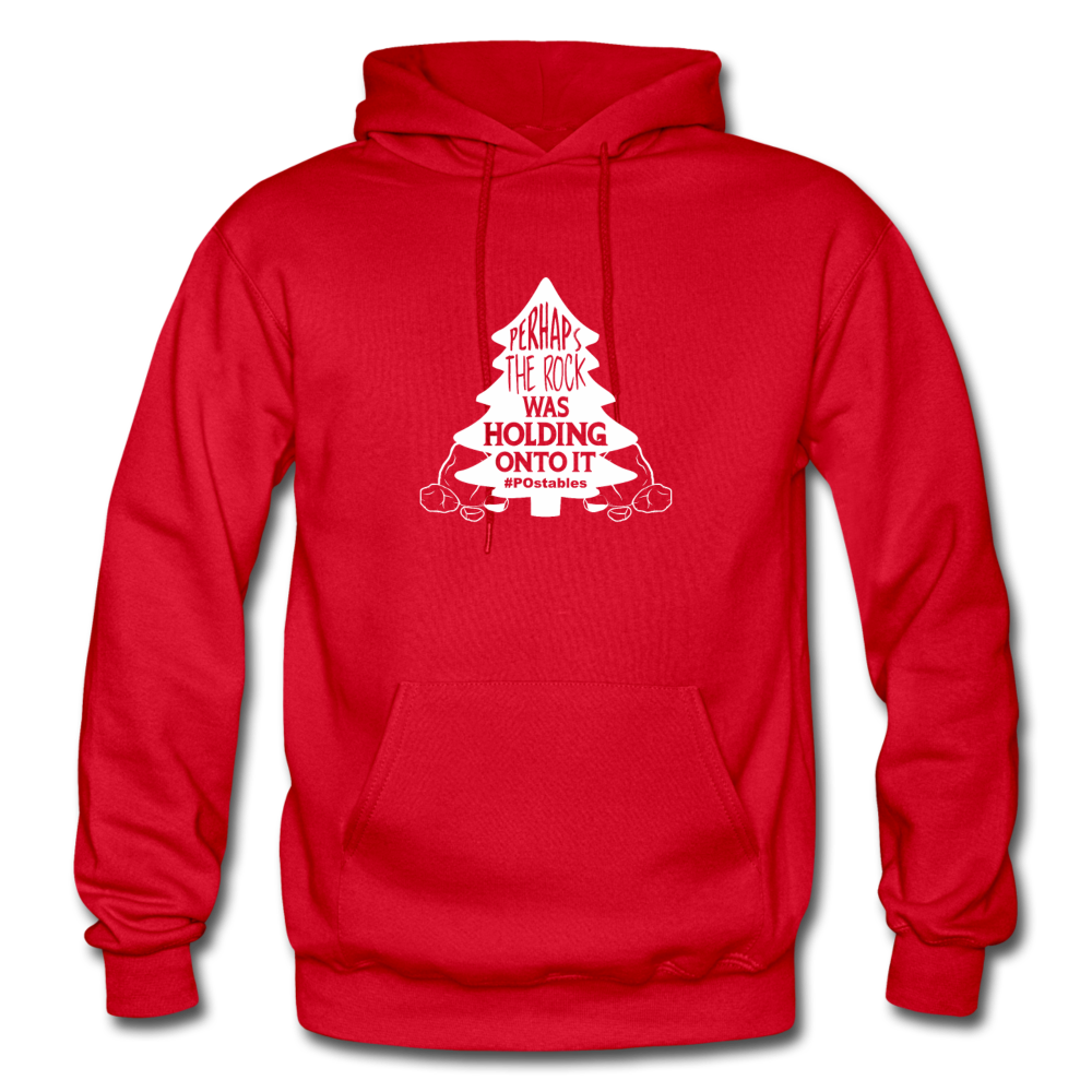 Perhaps The Rock Was Holding Onto It W Gildan Heavy Blend Adult Hoodie - red