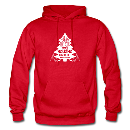Perhaps The Rock Was Holding Onto It W Gildan Heavy Blend Adult Hoodie - red