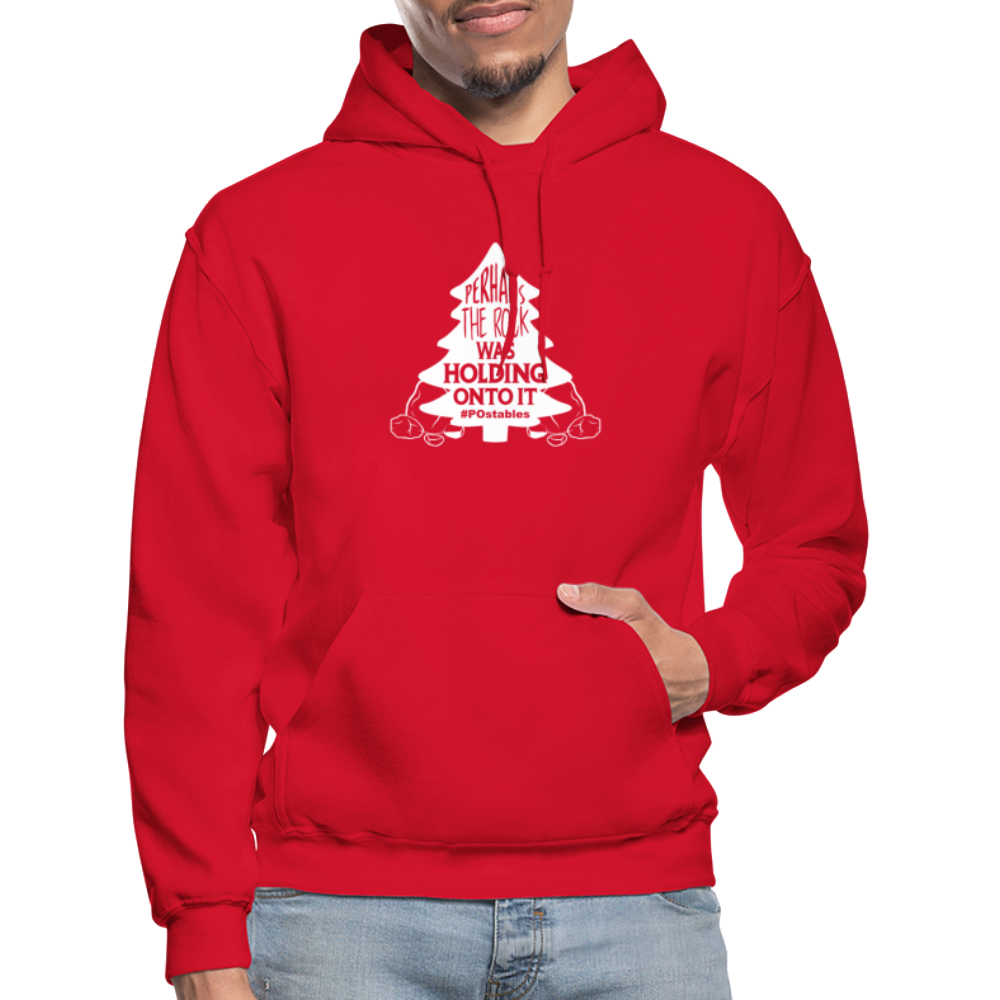 Perhaps The Rock Was Holding Onto It W Gildan Heavy Blend Adult Hoodie - red