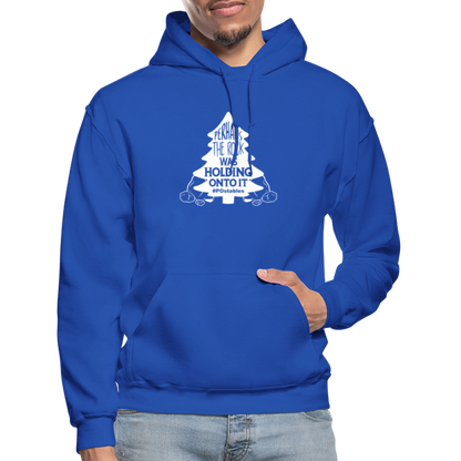 Perhaps The Rock Was Holding Onto It W Gildan Heavy Blend Adult Hoodie - royal blue