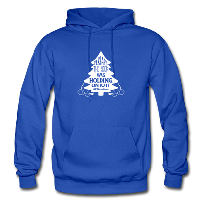 Perhaps The Rock Was Holding Onto It W Gildan Heavy Blend Adult Hoodie - royal blue