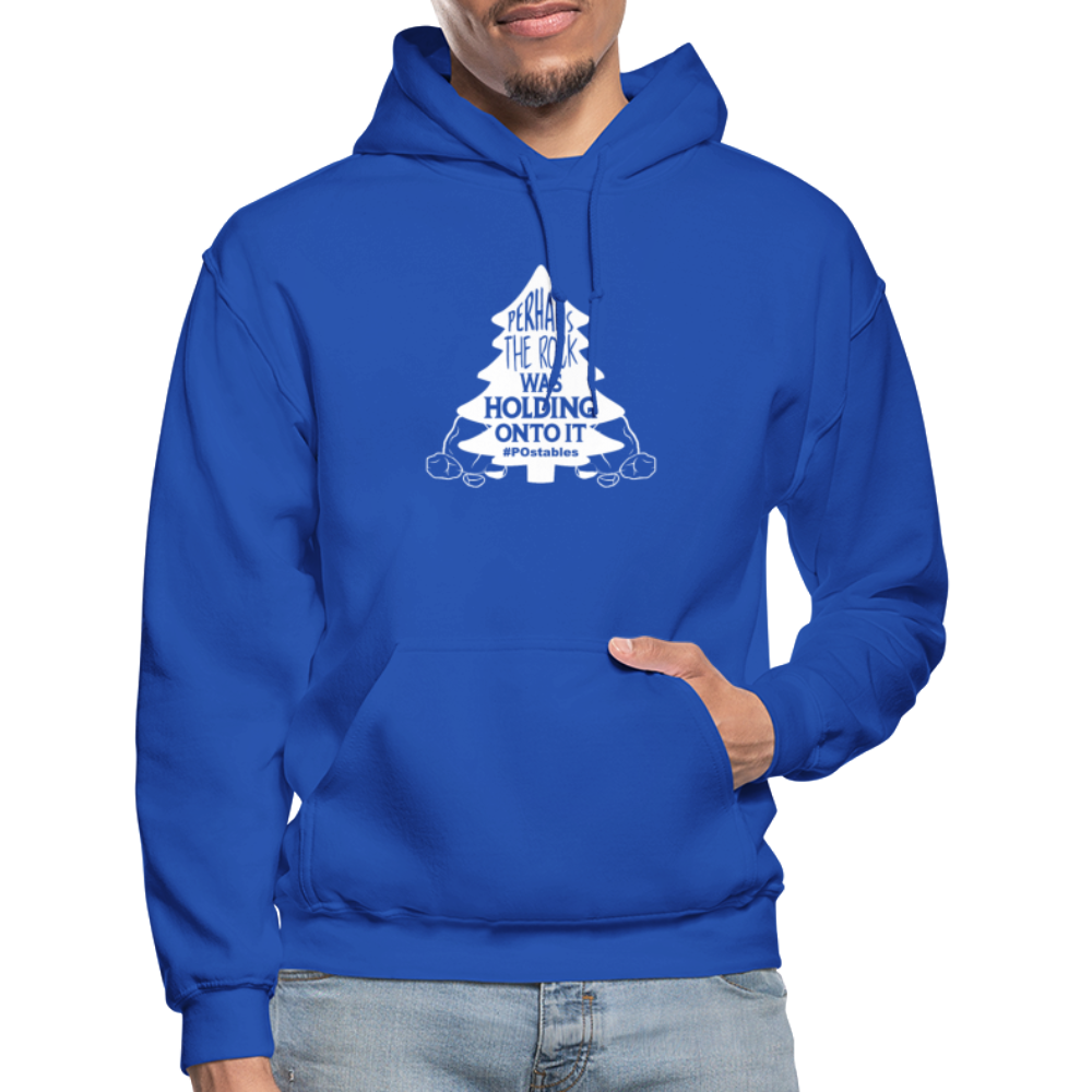 Perhaps The Rock Was Holding Onto It W Gildan Heavy Blend Adult Hoodie - royal blue